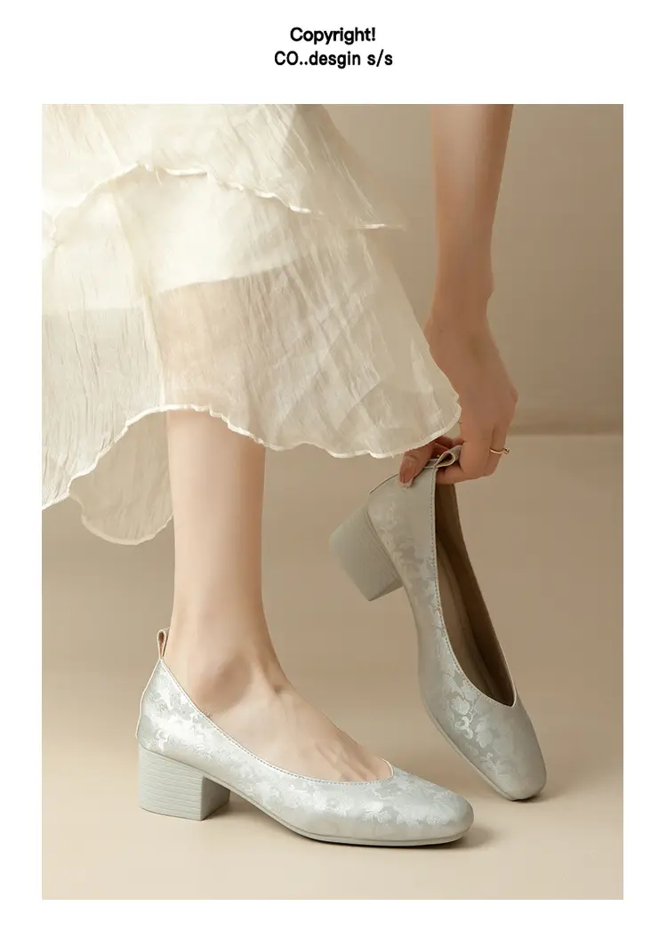 2025 Women's Square Toe Granny Flats with Soft Sole — feature 45