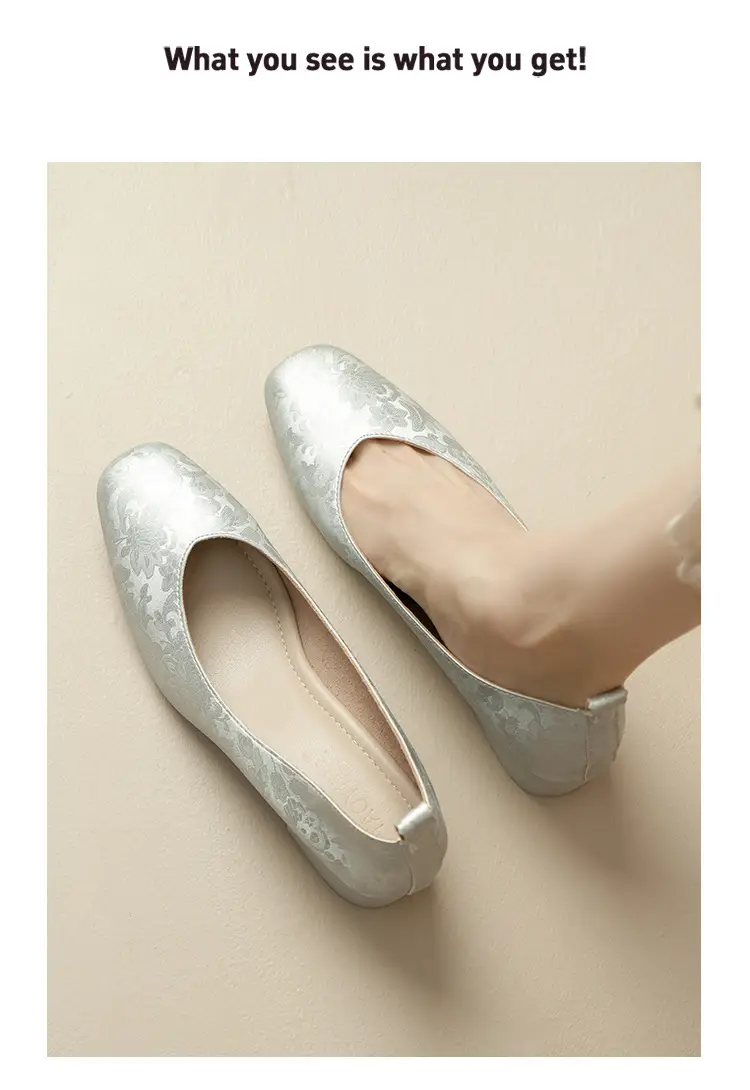 2025 Women's Square Toe Granny Flats with Soft Sole — feature 46