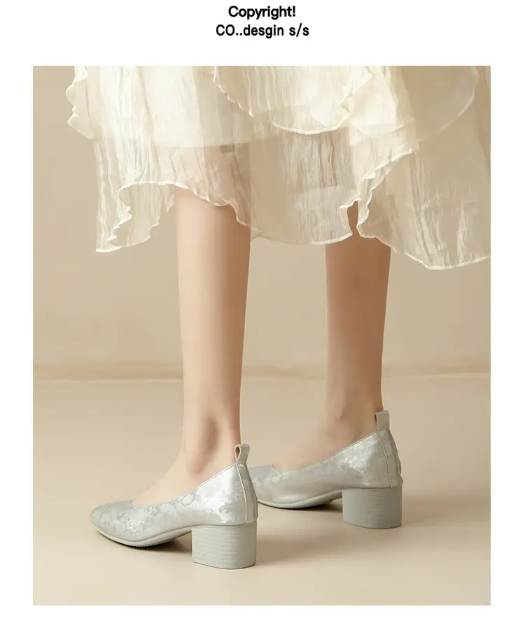 2025 Women's Square Toe Granny Flats with Soft Sole — feature 48