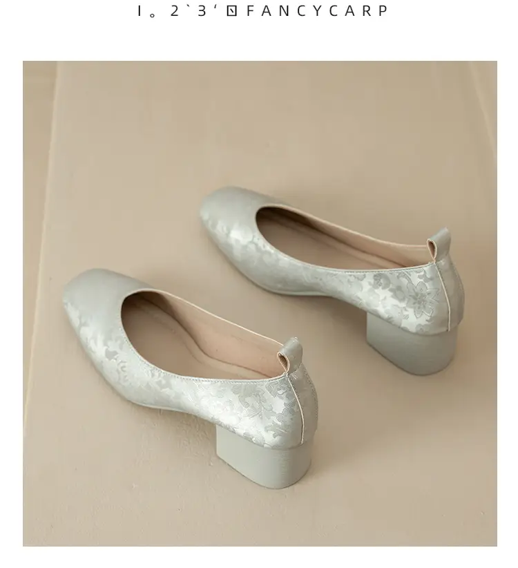 2025 Women's Square Toe Granny Flats with Soft Sole — feature 50