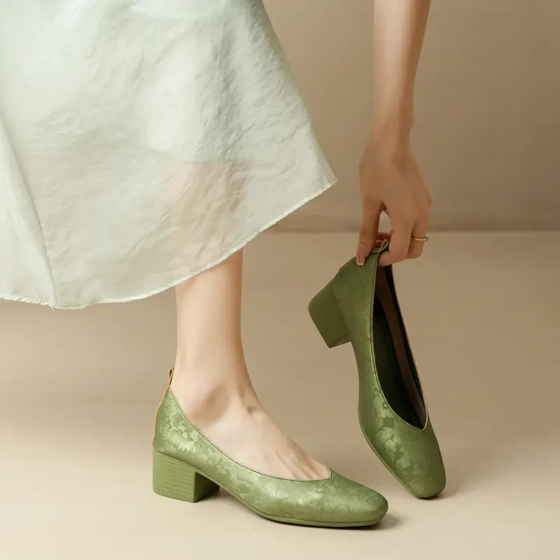 2025 Women's Square Toe Granny Flats with Soft Sole - Image 2