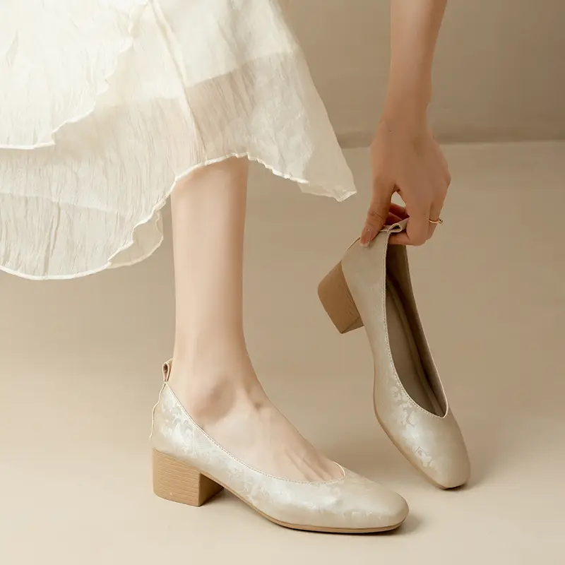 2025 Women's Square Toe Granny Flats with Soft Sole - Image 4