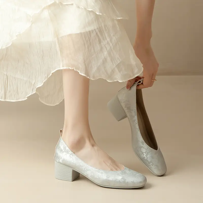 2025 Women's Square Toe Granny Flats with Soft Sole - Image 5