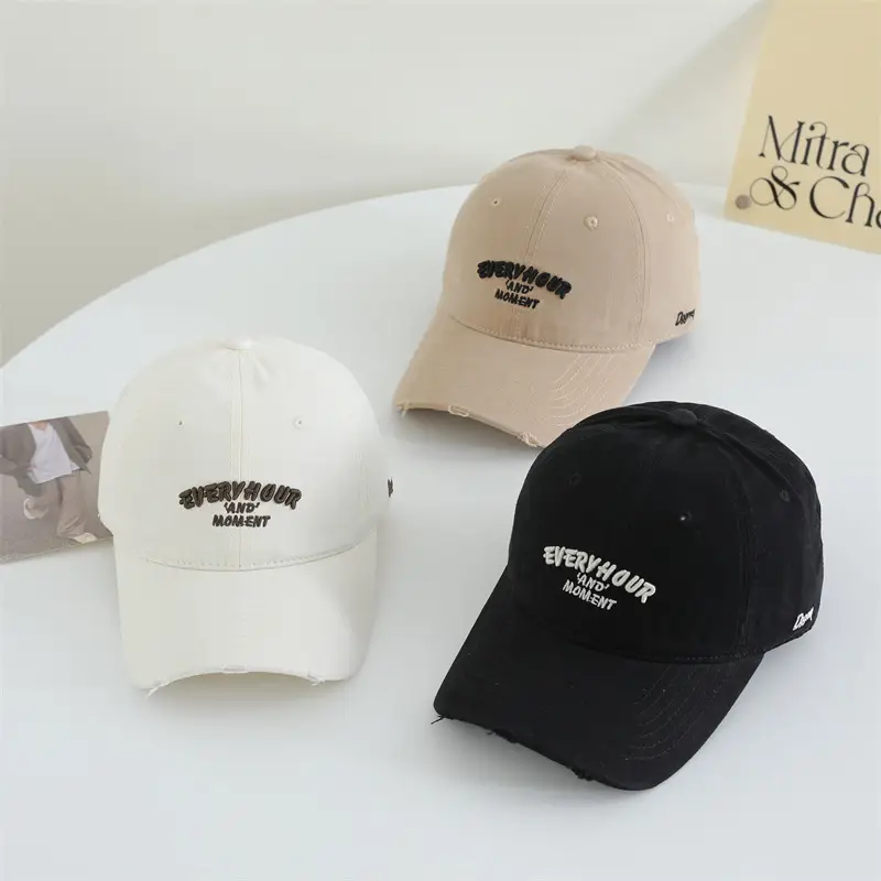 Women's Vintage Letter Cap Maroon White Brown Black — feature 6