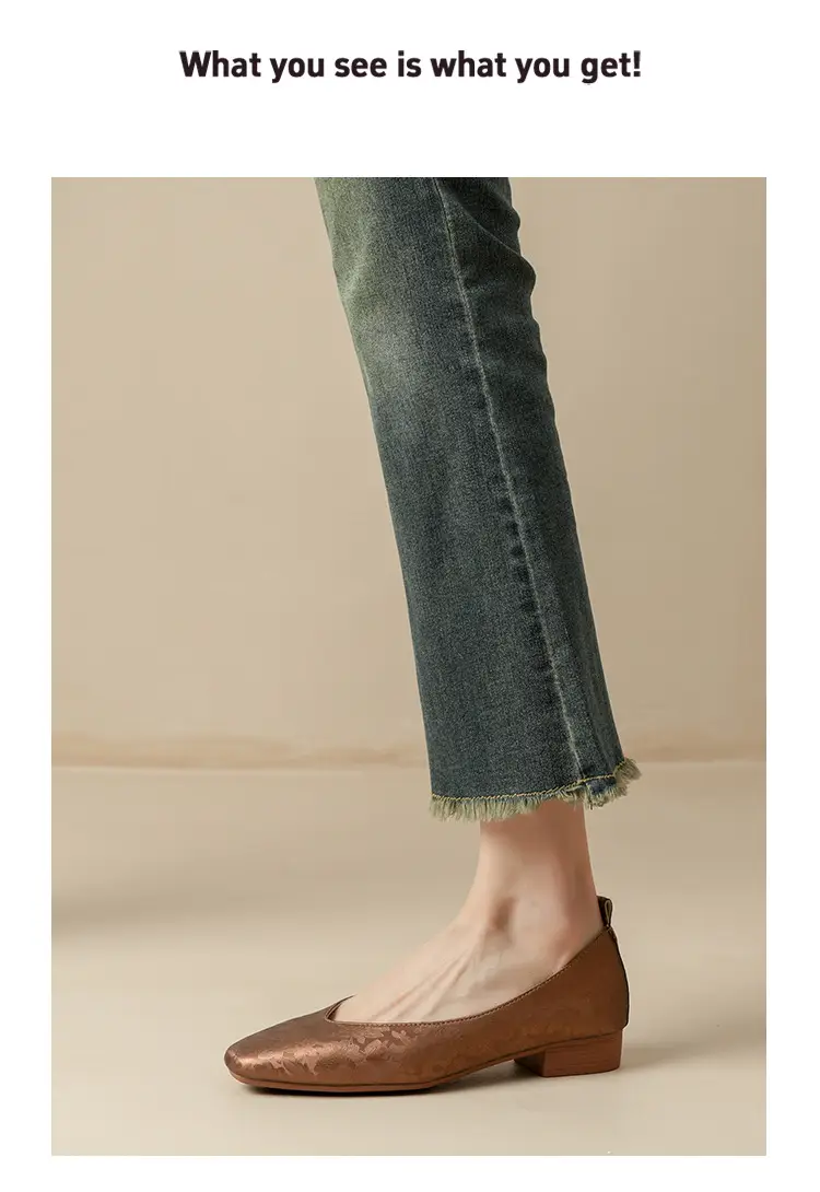 French Retro Single-layer Shoes All-match Korean Style Low Heel Shoes Artistic New Chinese Style Style Square Toe Soft Leather Milk Shoes — feature 26