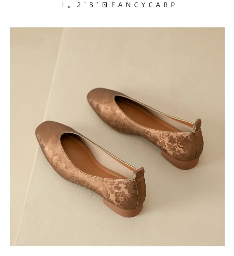 French Retro Single-layer Shoes All-match Korean Style Low Heel Shoes Artistic New Chinese Style Style Square Toe Soft Leather Milk Shoes — feature 31