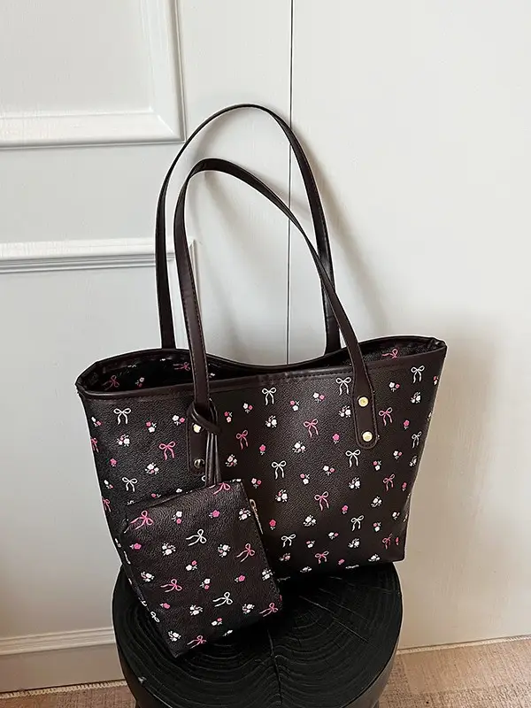 Women Crossbody Bag Cherry Print Large Capacity