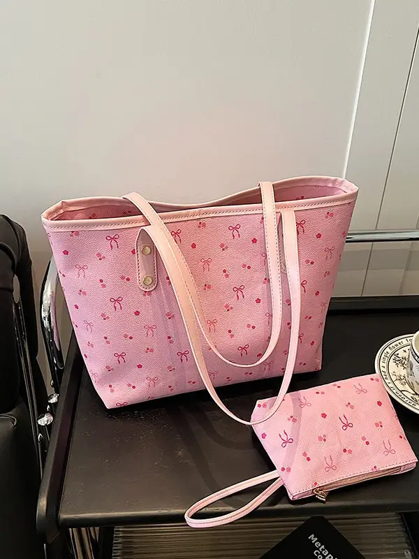 Women Crossbody Bag Cherry Print Large Capacity
