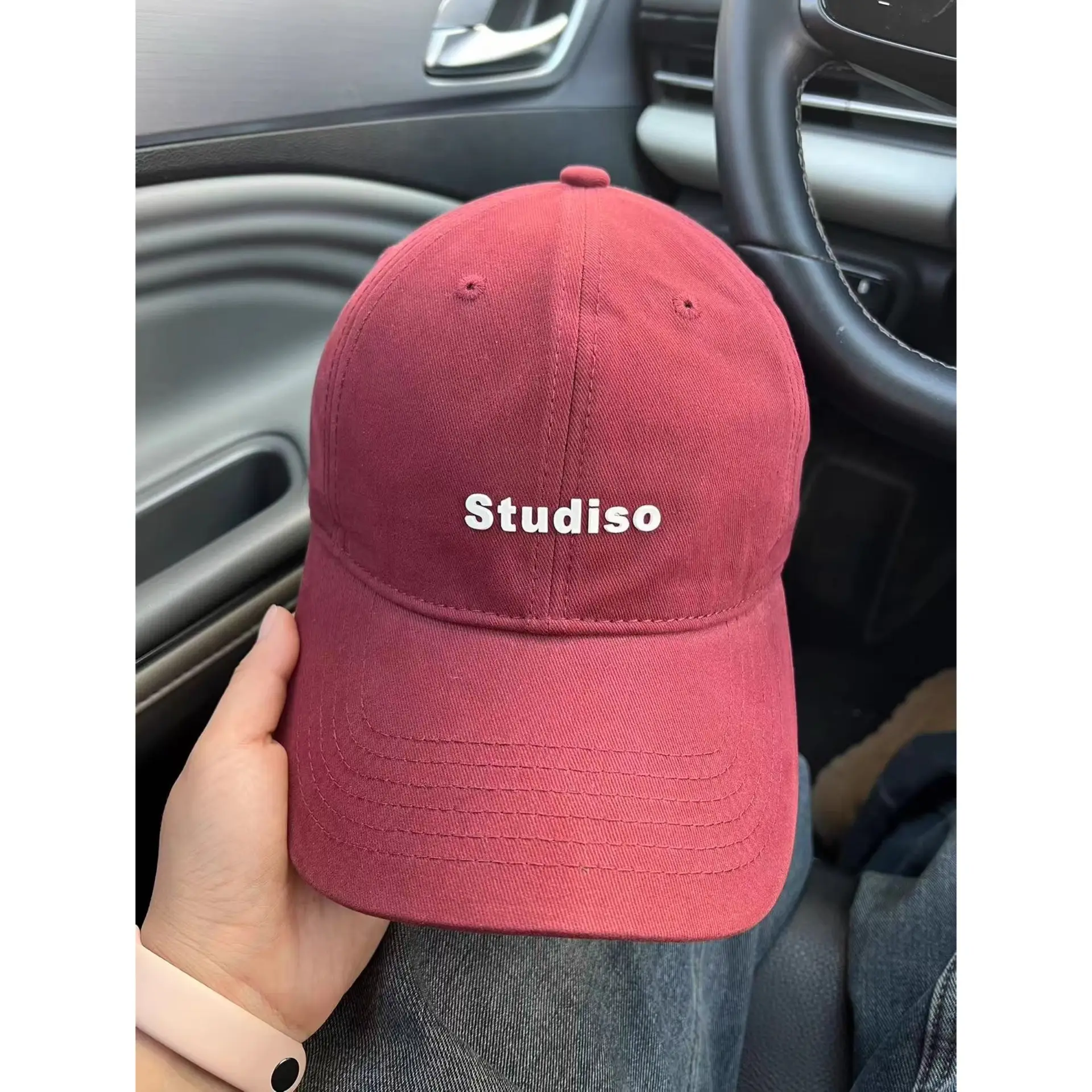 Women Maroon Embroidered Baseball Cap 2025 - Image 10