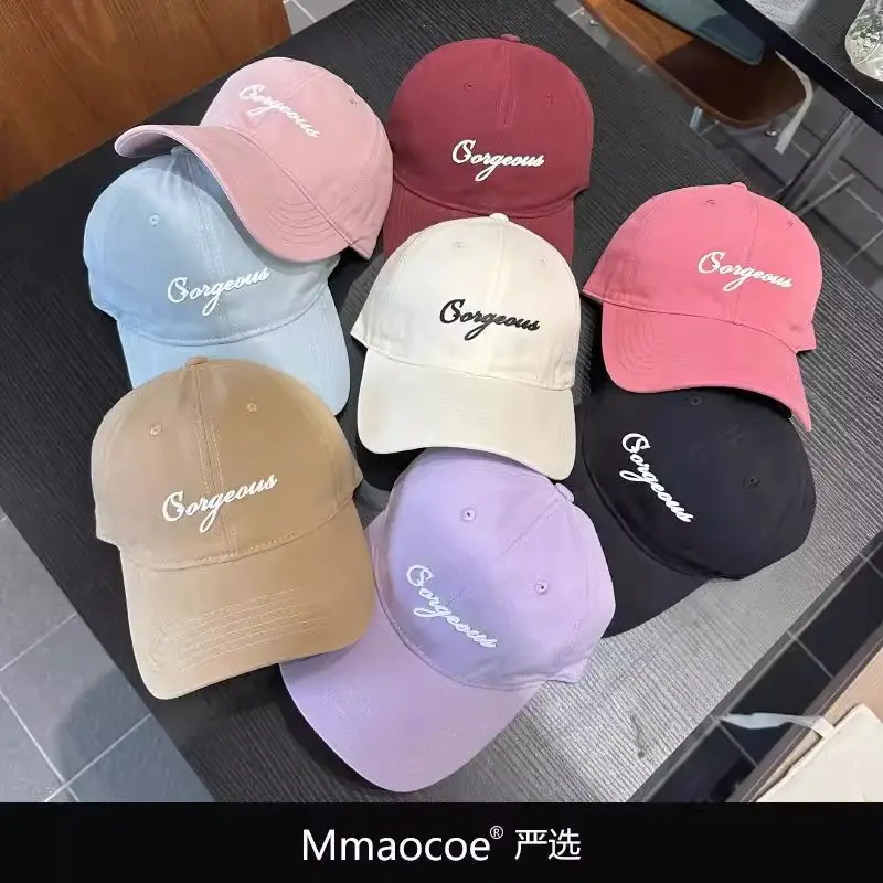 White K-Style Baseball Cap for Women with Letter Embroidery - Image 11