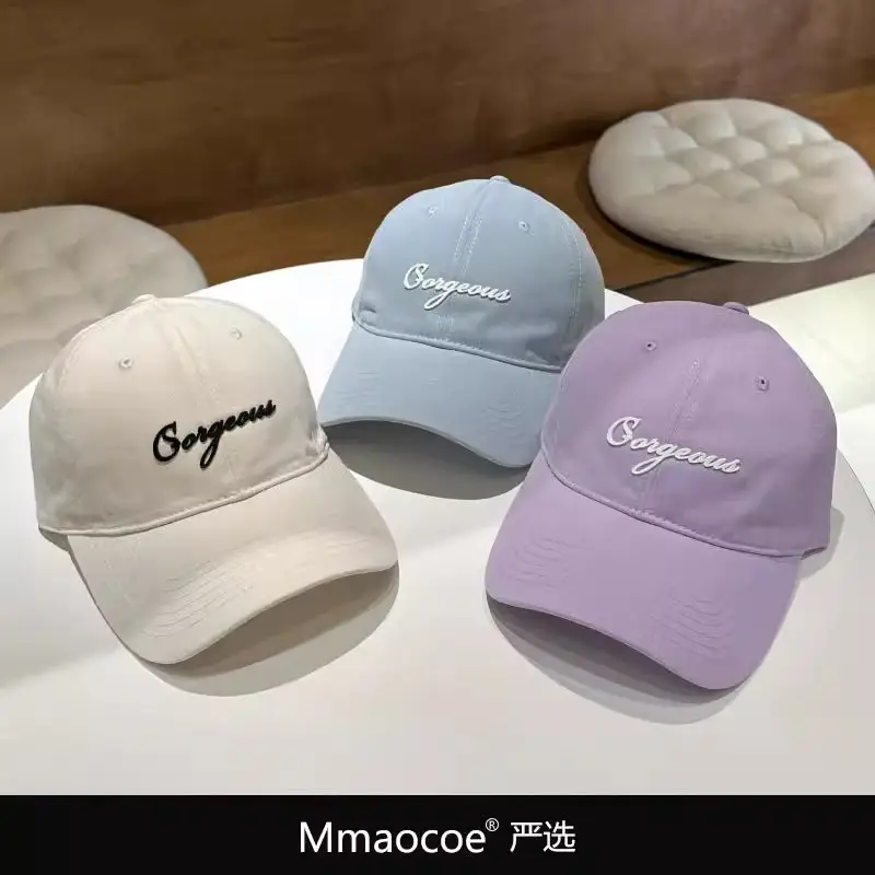 White K-Style Baseball Cap for Women with Letter Embroidery - Image 12