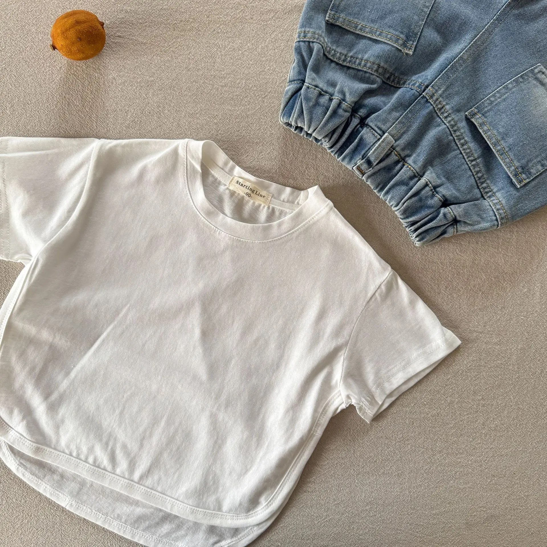 White Cotton Short Sleeve T-Shirt for Kids 2025 — feature 10