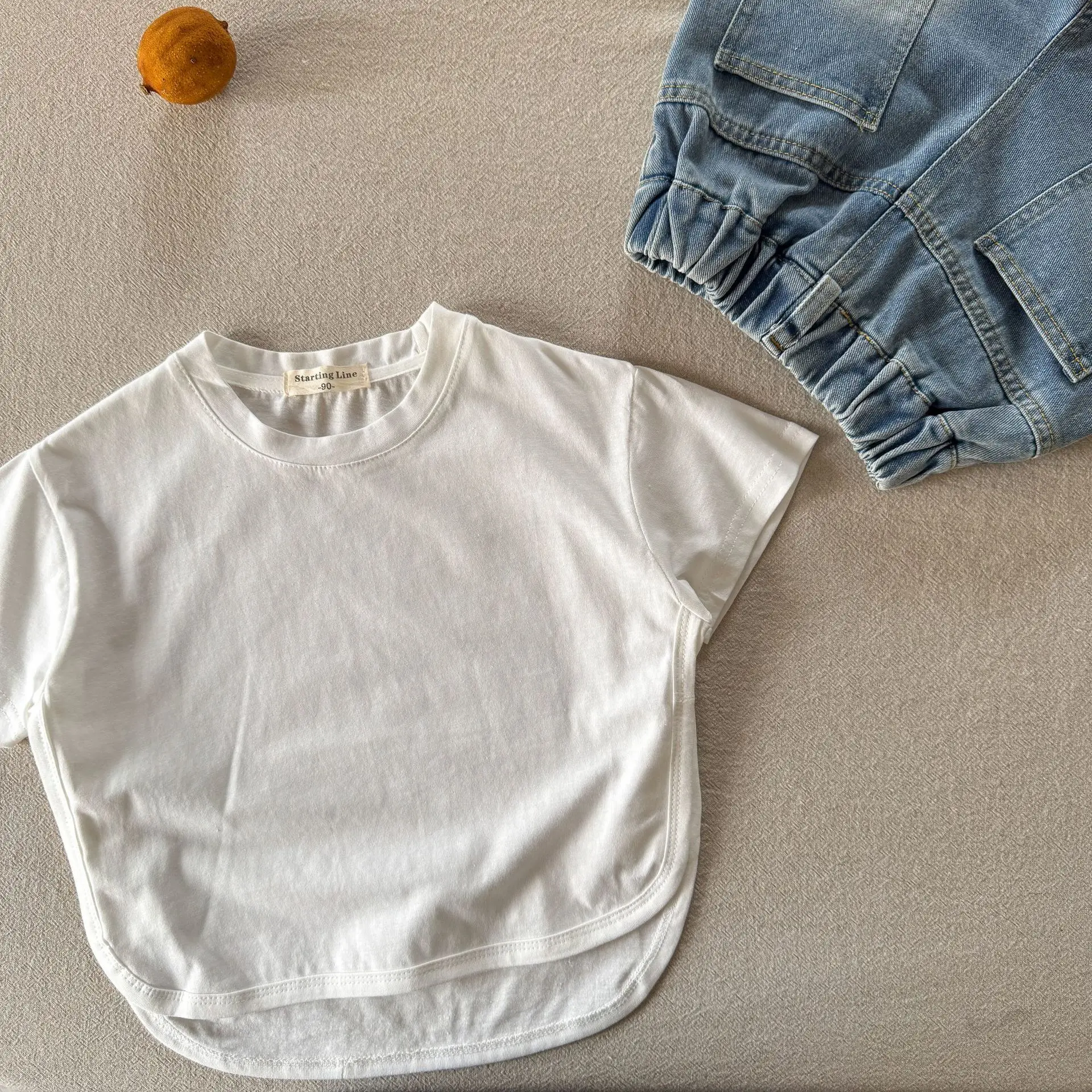White Cotton Short Sleeve T-Shirt for Kids 2025 — feature 11