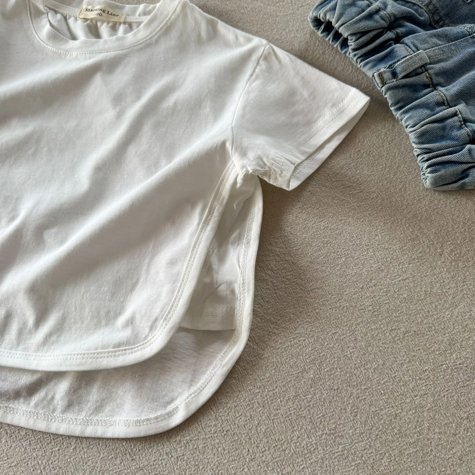 White Cotton Short Sleeve T-Shirt for Kids 2025 — feature 12