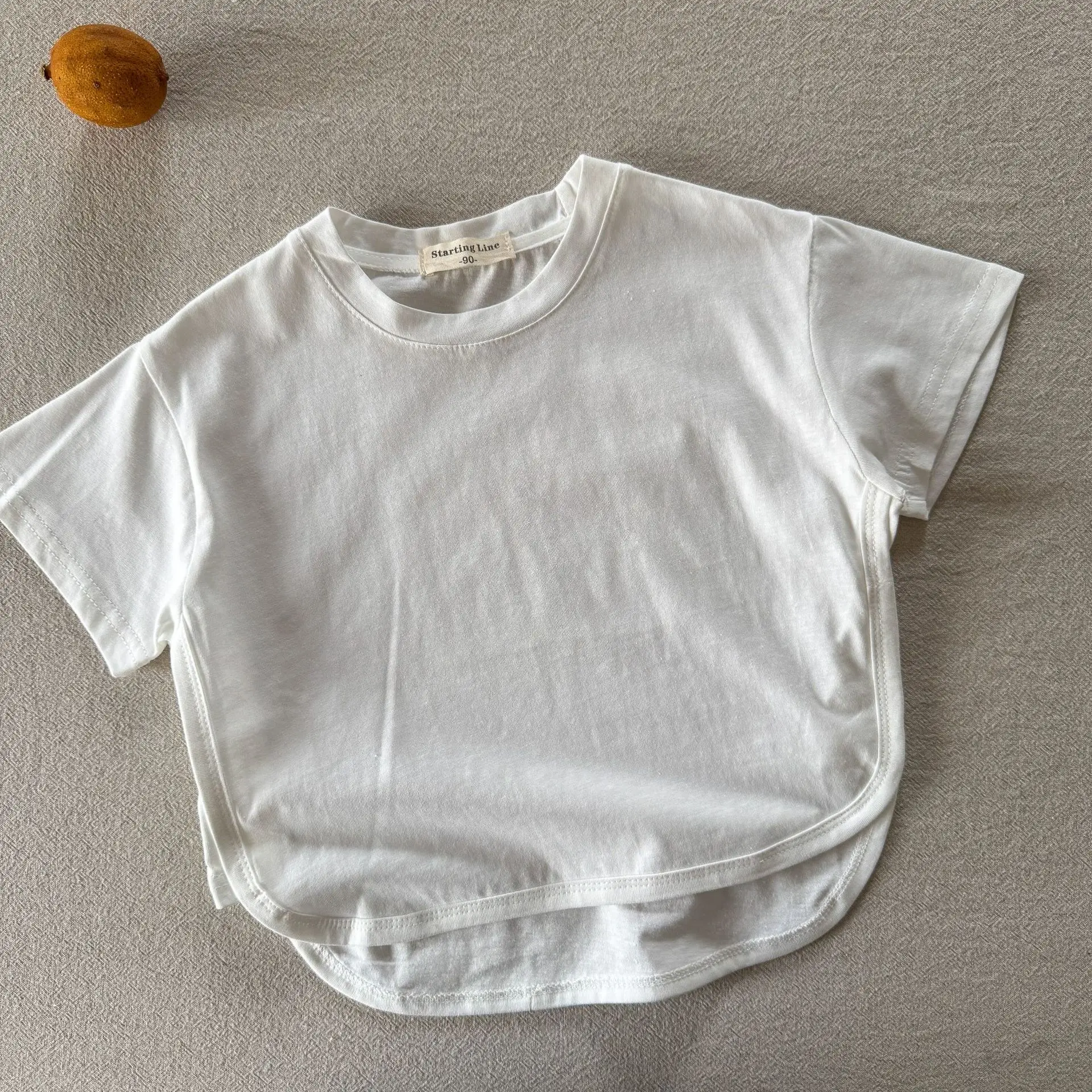White Cotton Short Sleeve T-Shirt for Kids 2025 — feature 5