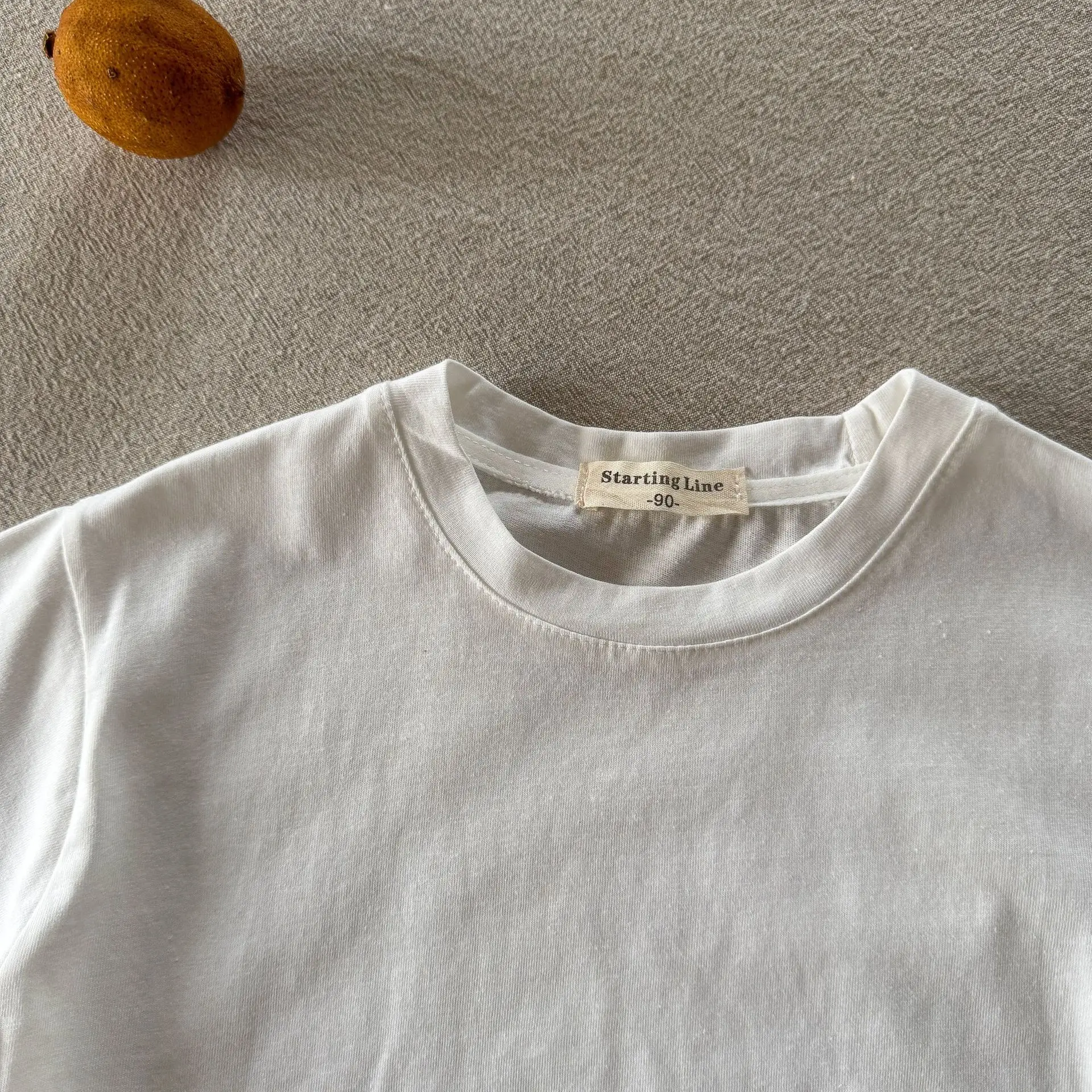 White Cotton Short Sleeve T-Shirt for Kids 2025 — feature 6