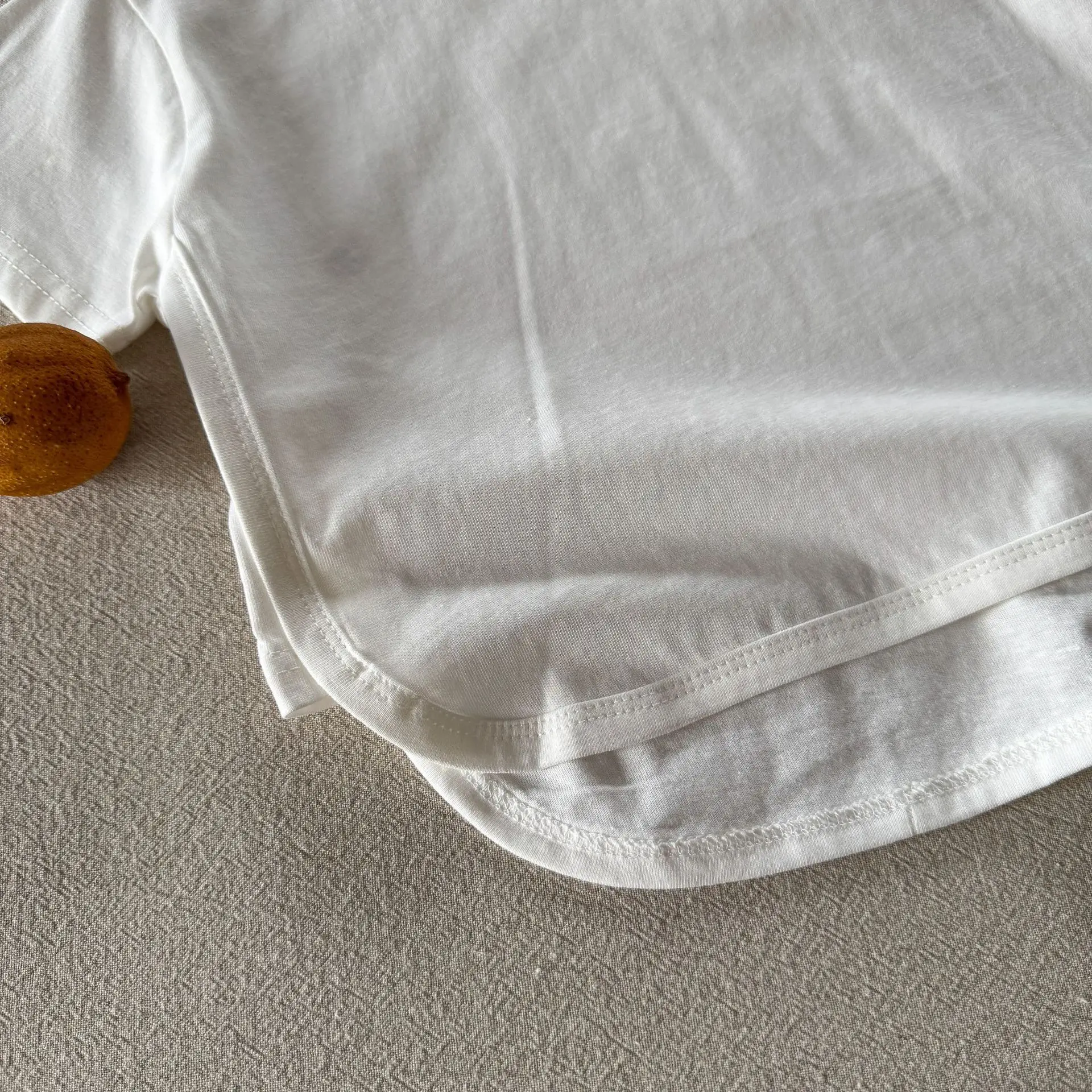 White Cotton Short Sleeve T-Shirt for Kids 2025 — feature 7