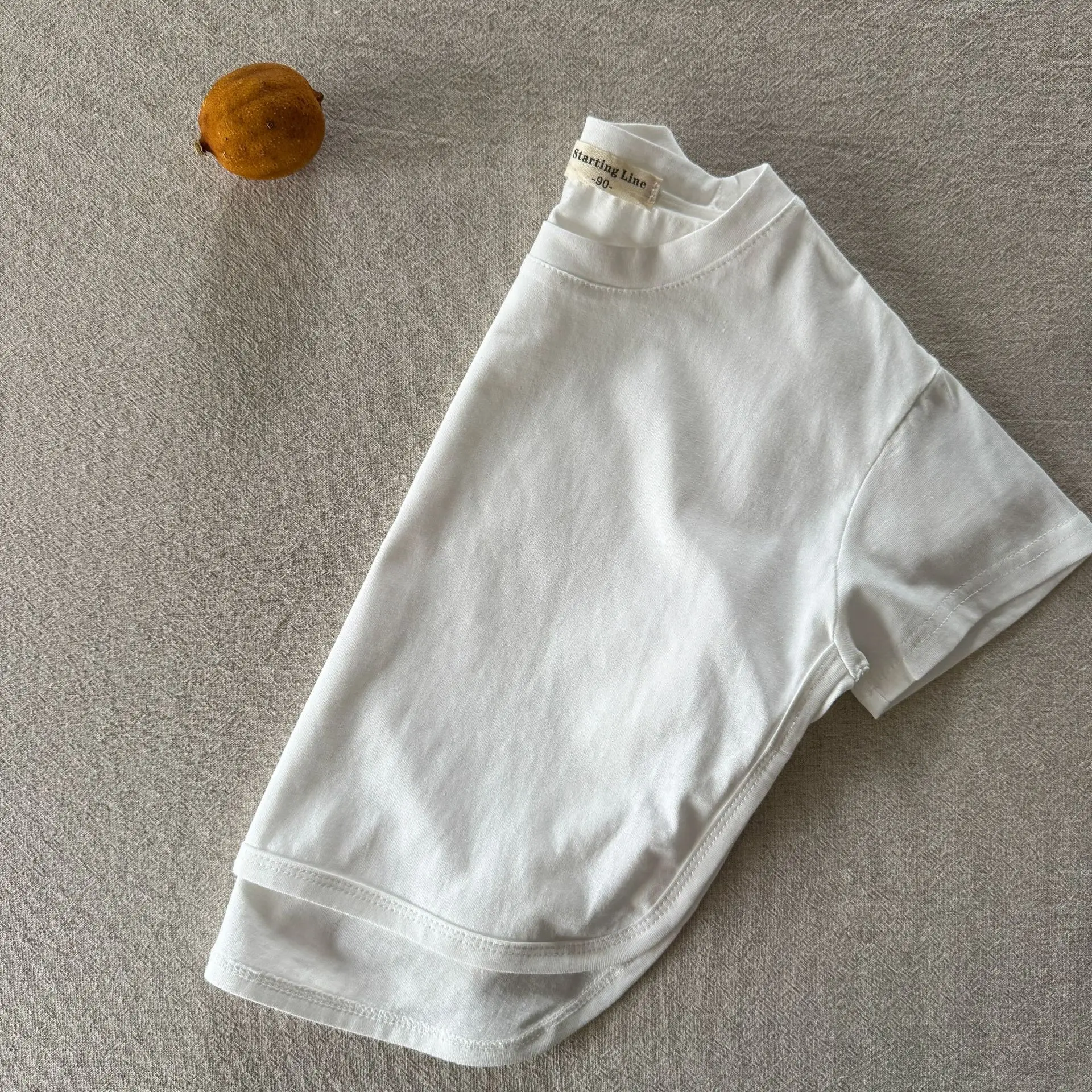 White Cotton Short Sleeve T-Shirt for Kids 2025 — feature 9
