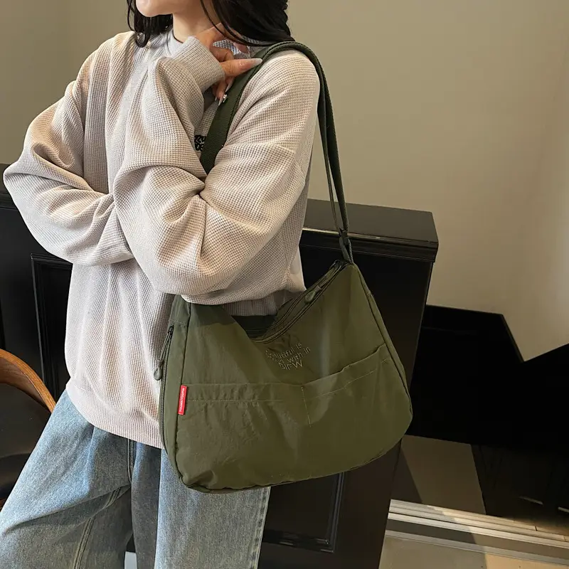 Green Minimalist Crossbody Bag for Women