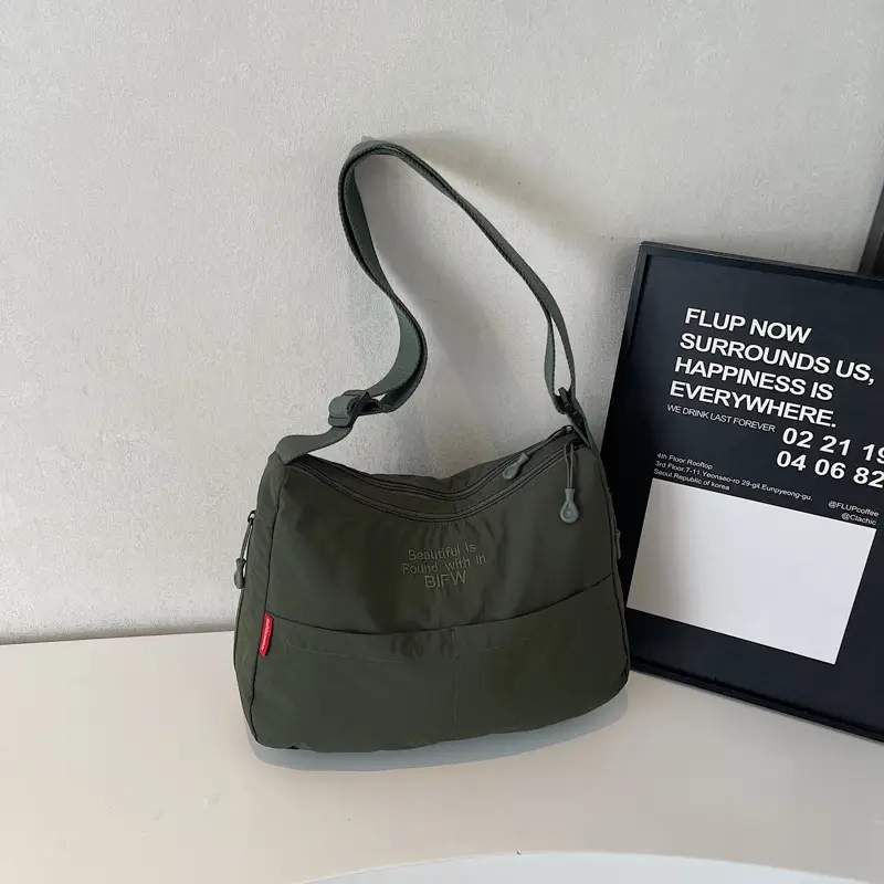 Green Minimalist Crossbody Bag for Women