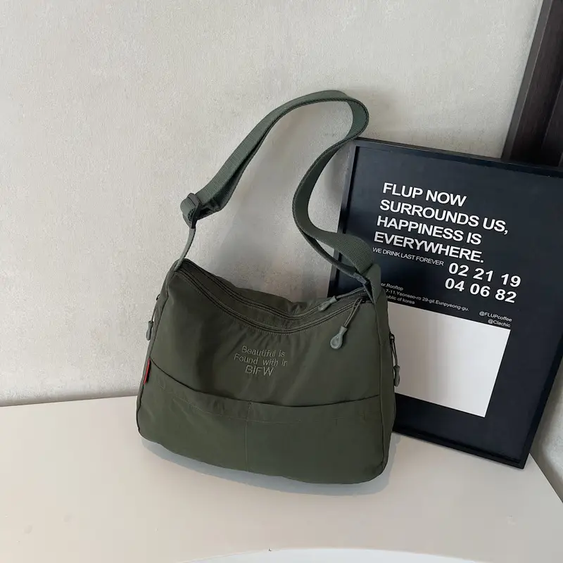 Green Minimalist Crossbody Bag for Women