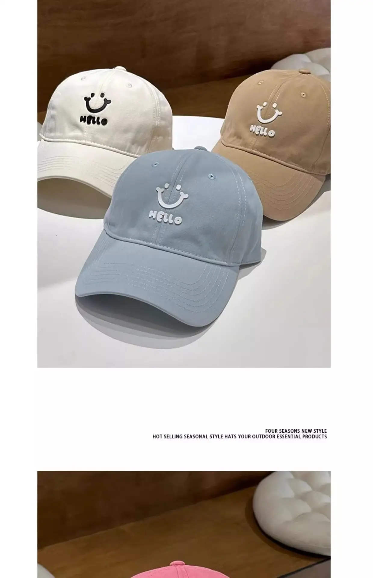 Women Purple Hello Face Baseball Cap 2025 — feature 5