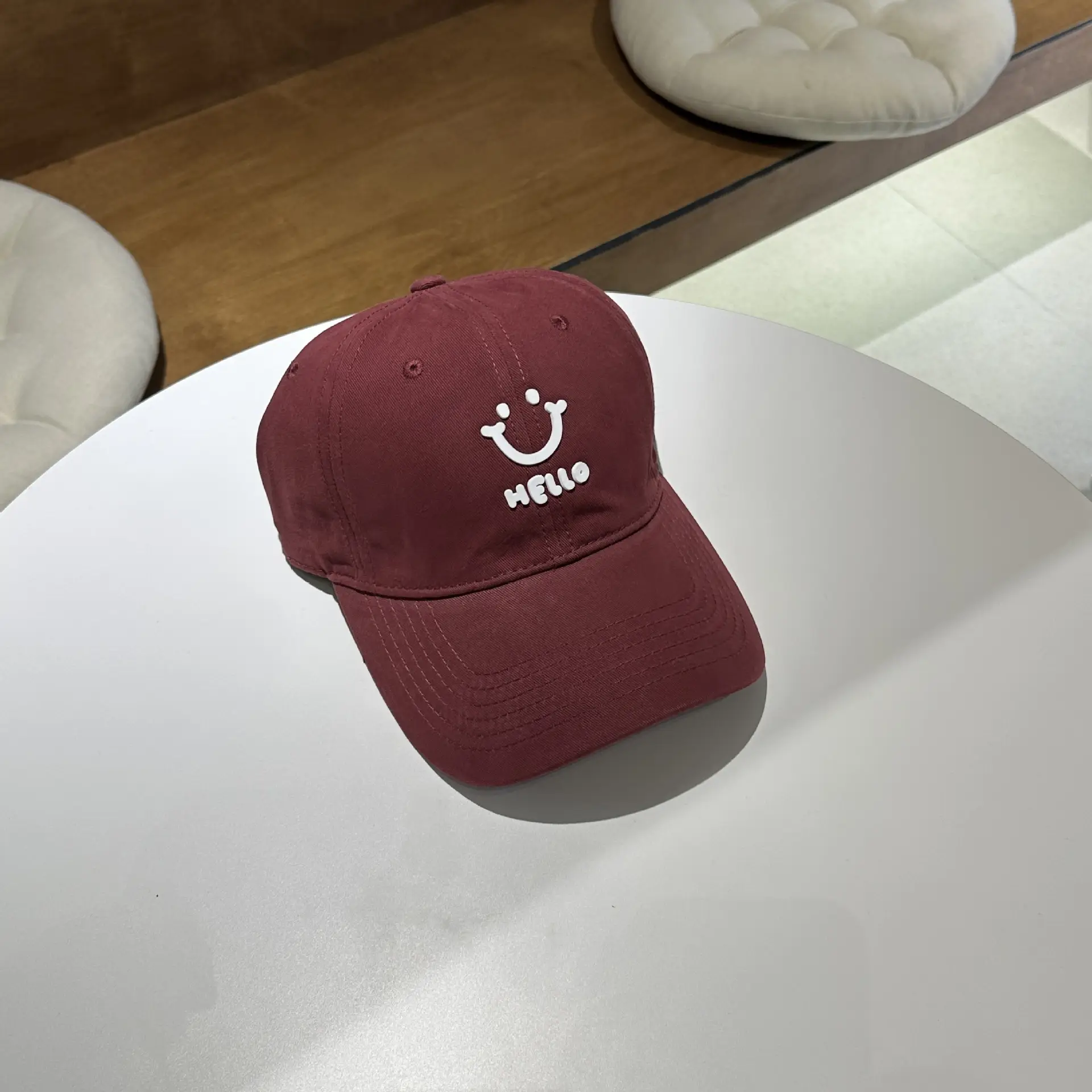 Women Purple Hello Face Baseball Cap 2025