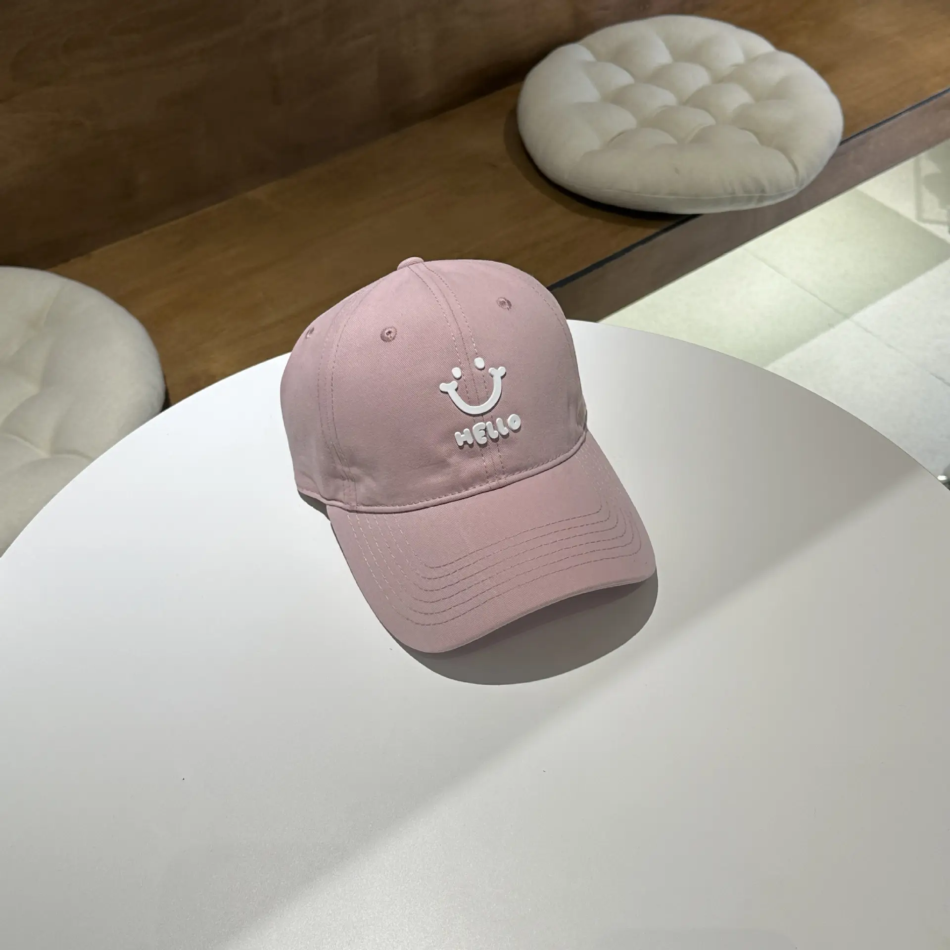 Women Purple Hello Face Baseball Cap 2025