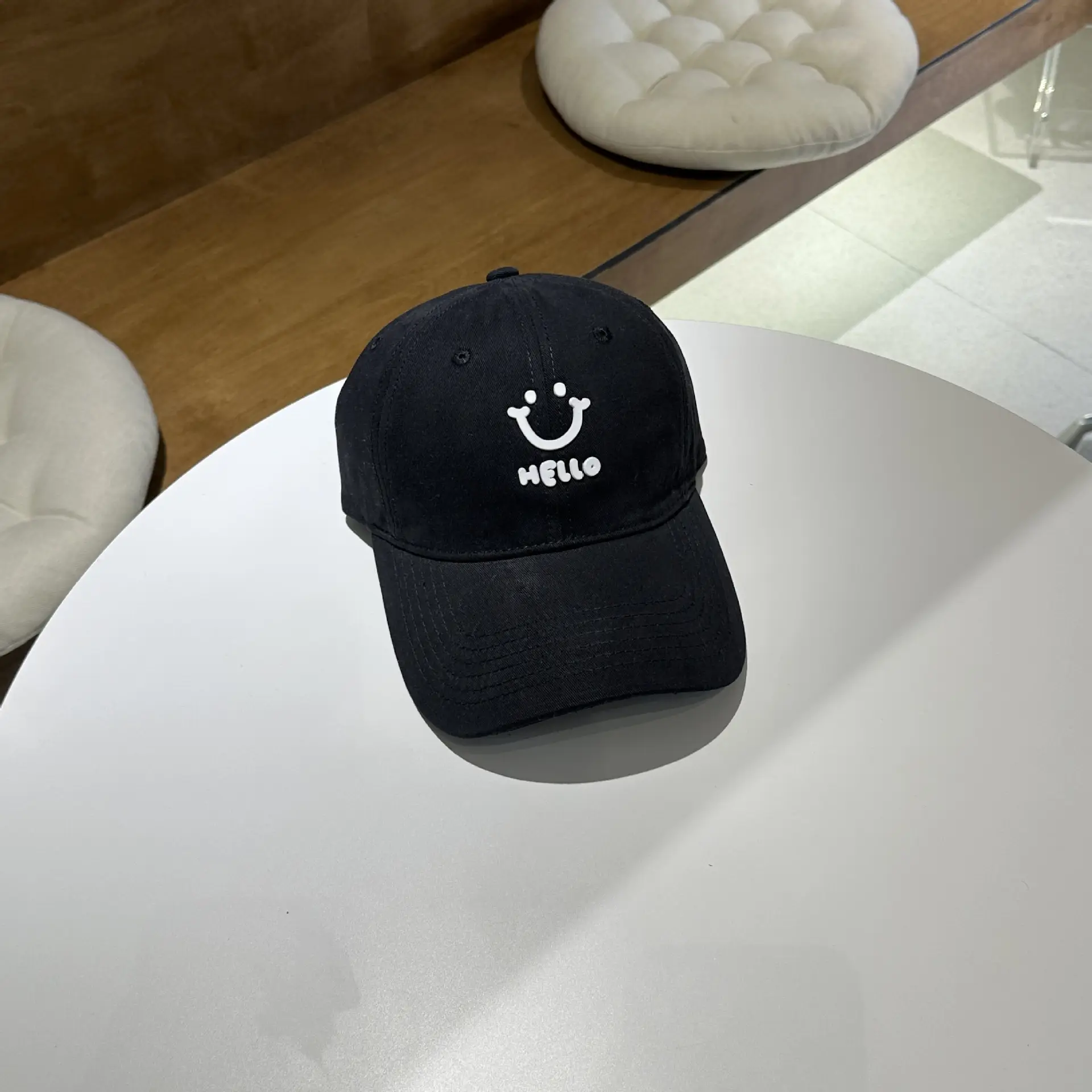 Women Purple Hello Face Baseball Cap 2025