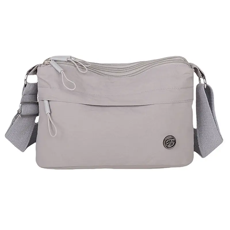 Women's Multi-Compartment Crossbody Bag Yellow Water-Repellent - Image 7