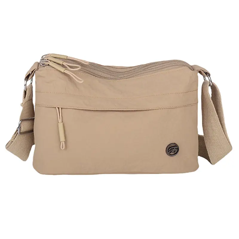 Women's Multi-Compartment Crossbody Bag Yellow Water-Repellent - Image 9