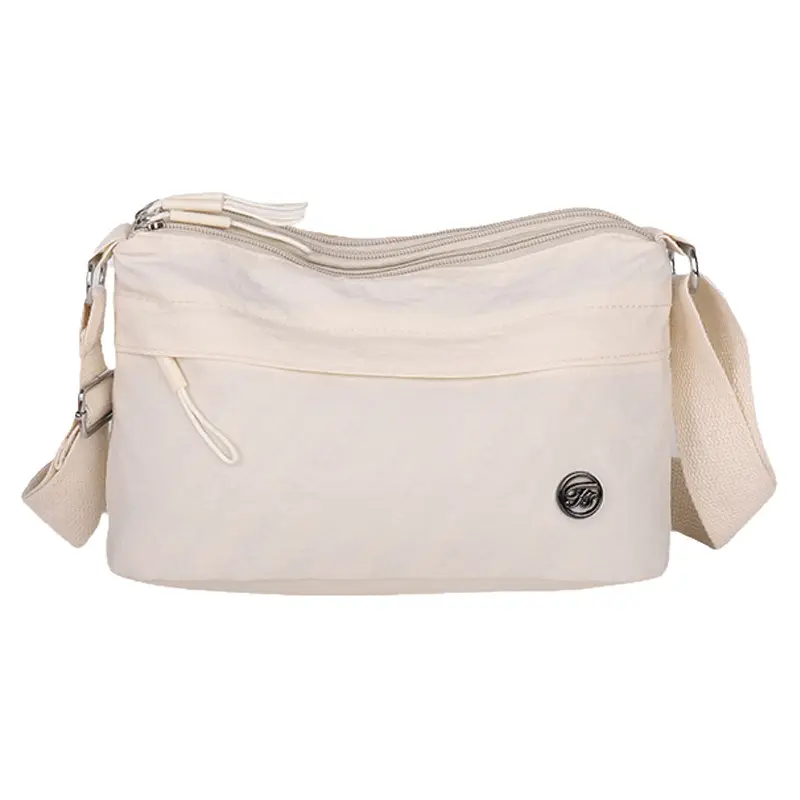 Women's Multi-Compartment Crossbody Bag Yellow Water-Repellent - Image 10