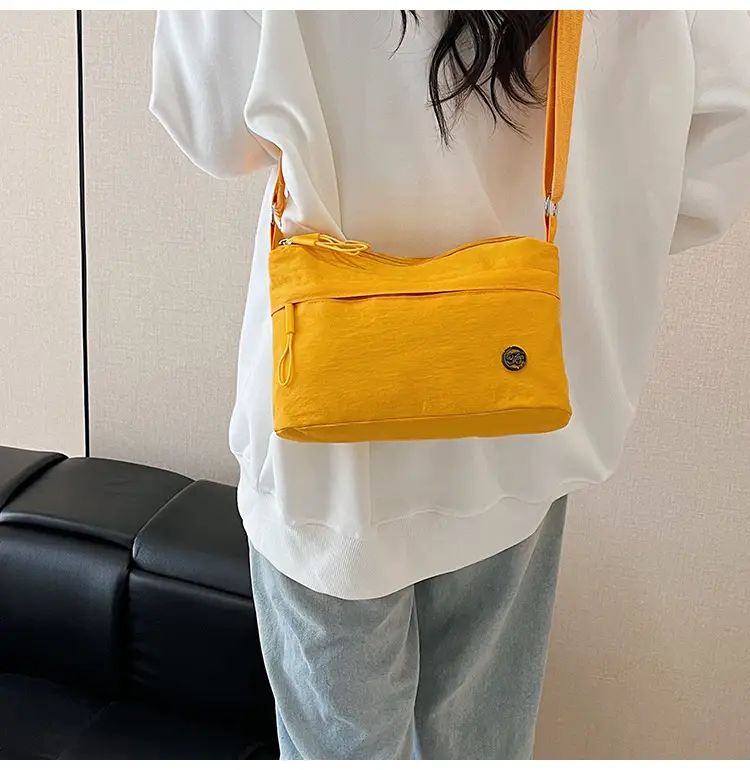 Women's Multi-Compartment Crossbody Bag Yellow Water-Repellent — feature 36