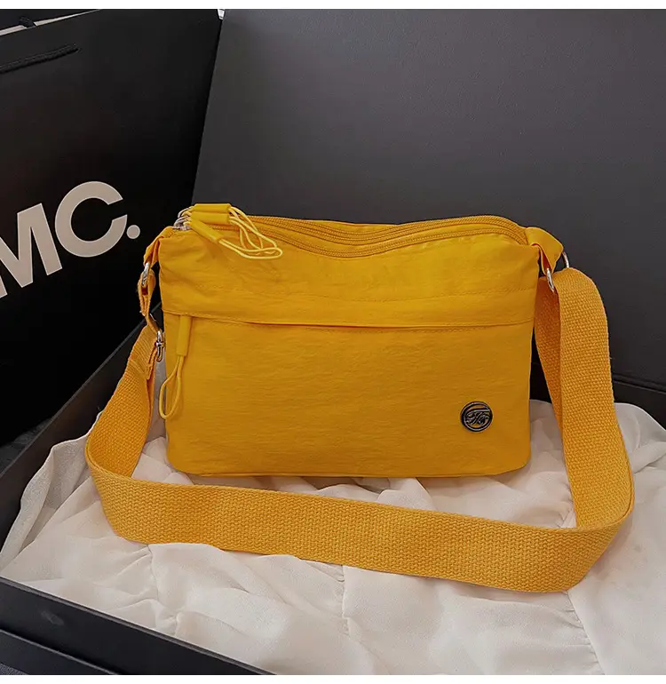 Women's Multi-Compartment Crossbody Bag Yellow Water-Repellent — feature 41