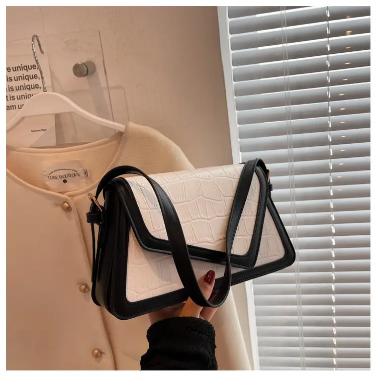 Women's Crossbody Bag Beige Black Contrast 2025 — feature 20