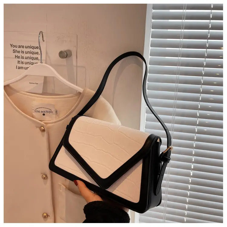Women's Crossbody Bag Beige Black Contrast 2025 — feature 21