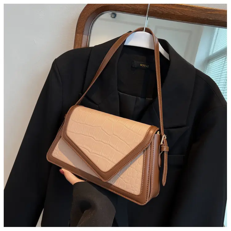 Women's Crossbody Bag Beige Black Contrast 2025 — feature 24