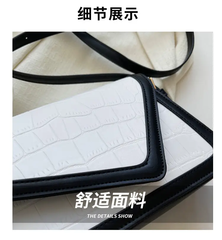 Women's Crossbody Bag Beige Black Contrast 2025 — feature 3