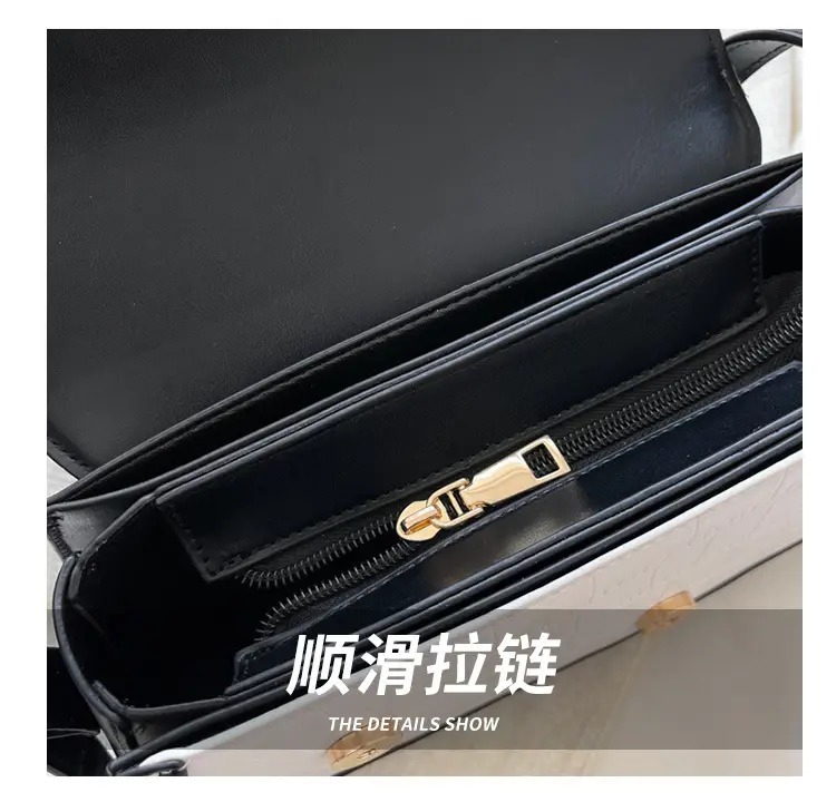 Women's Crossbody Bag Beige Black Contrast 2025 — feature 4