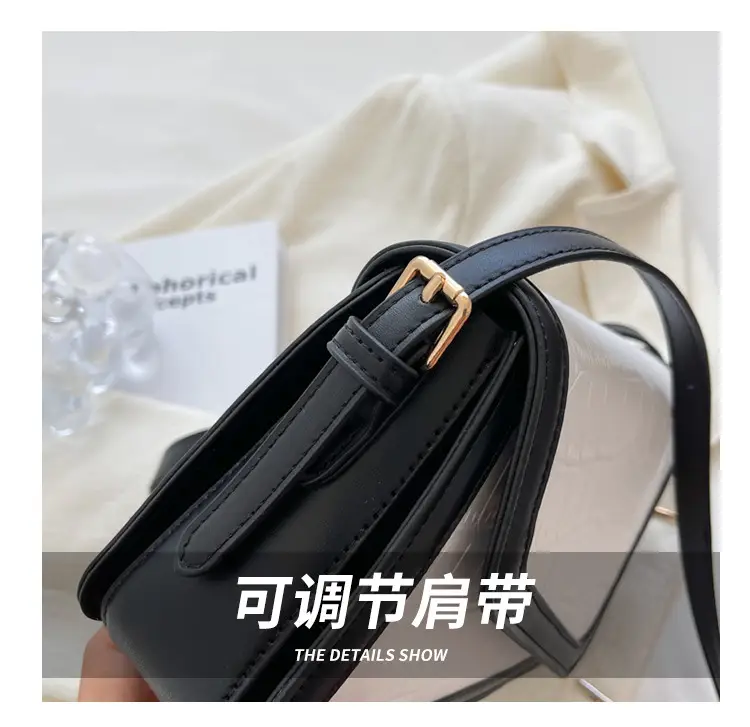 Women's Crossbody Bag Beige Black Contrast 2025 — feature 5