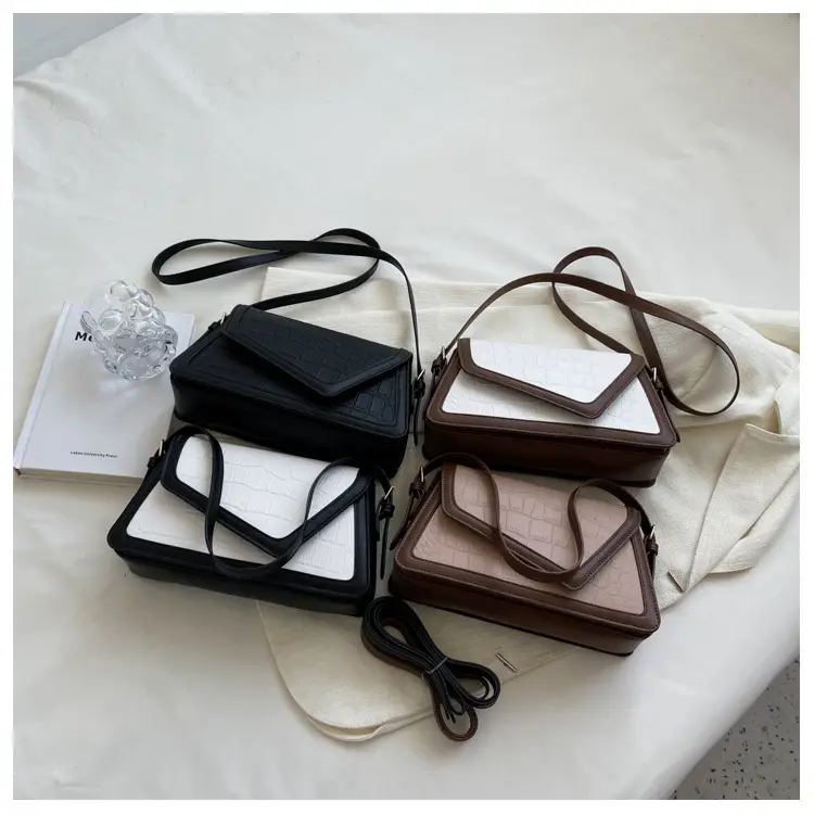 Women's Crossbody Bag Beige Black Contrast 2025 — feature 8