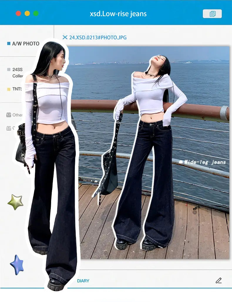 Dark Blue Loose Slimming Jeans for Women 2025 Spring Summer — feature 1