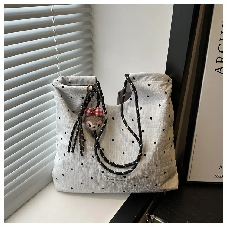 Women's Canvas Polka Dot Tote Bag 2025 — feature 18