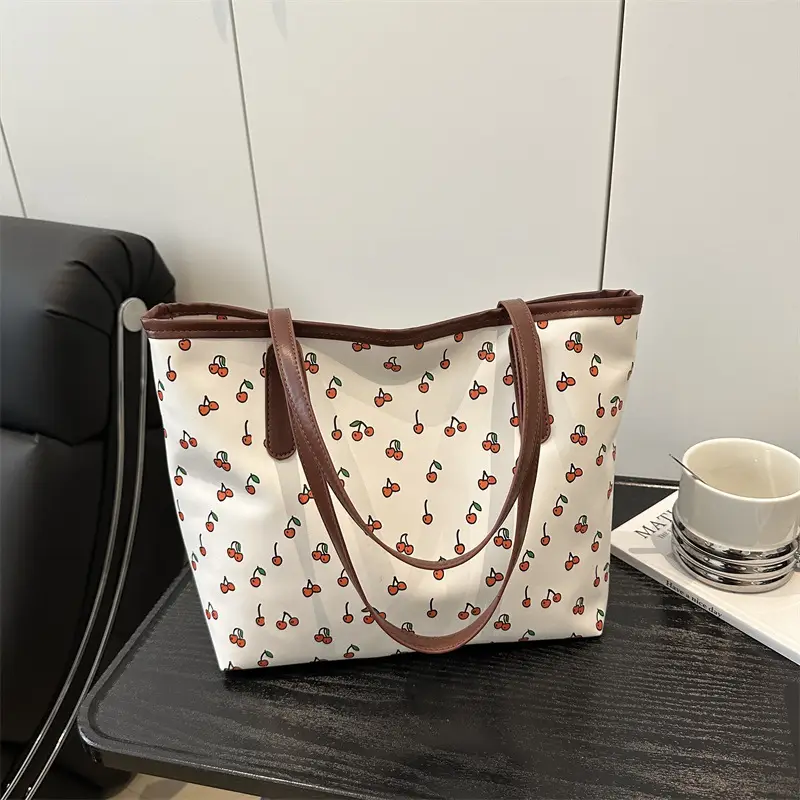 2025 Casual Women's Printed Crossbody Bag White Brown - Image 5