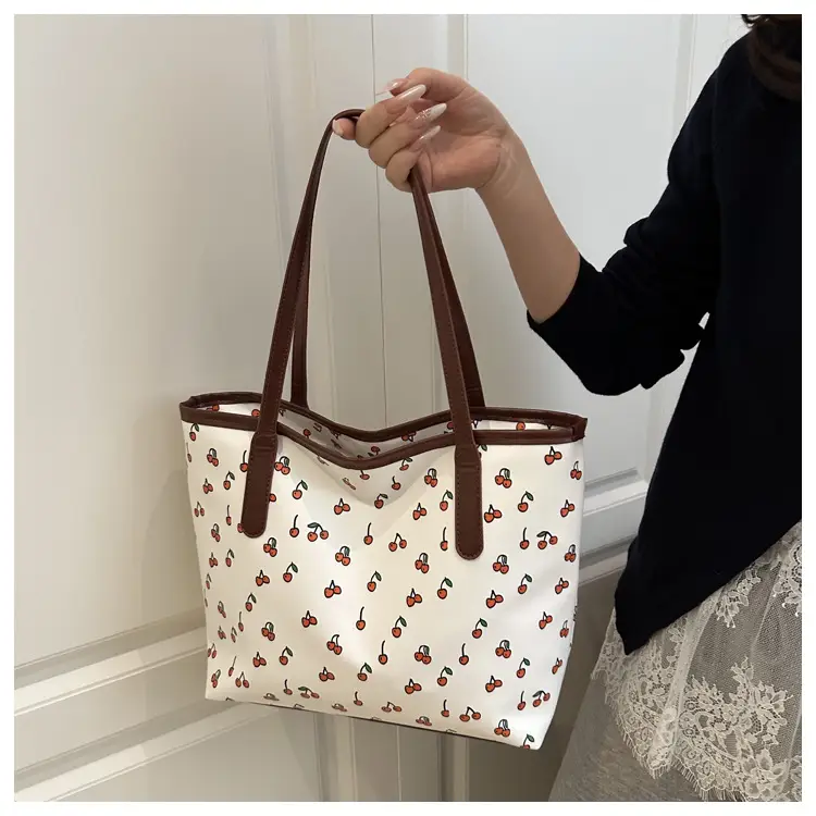 2025 Casual Women's Printed Crossbody Bag White Brown — feature 15