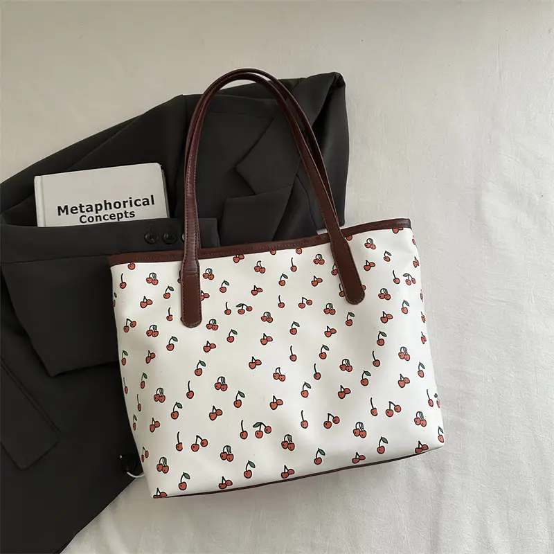 2025 Casual Women's Printed Crossbody Bag White Brown - Image 2
