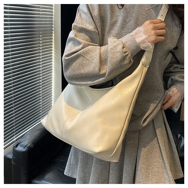 Women's Creamy Underarm Bag with Lace Bow — feature 13