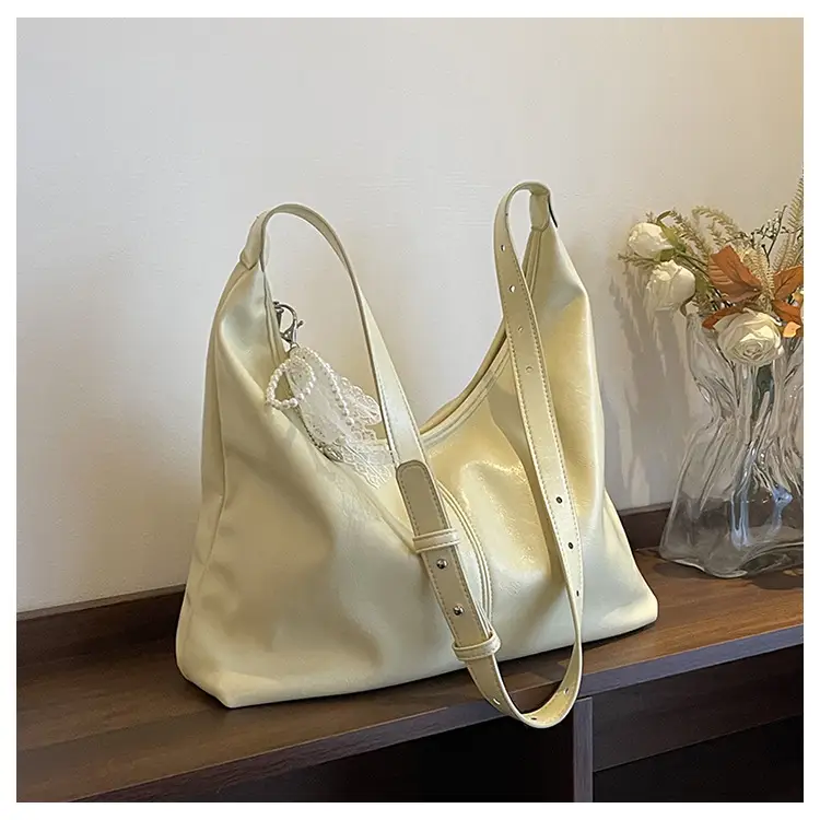 Women's Creamy Underarm Bag with Lace Bow — feature 21
