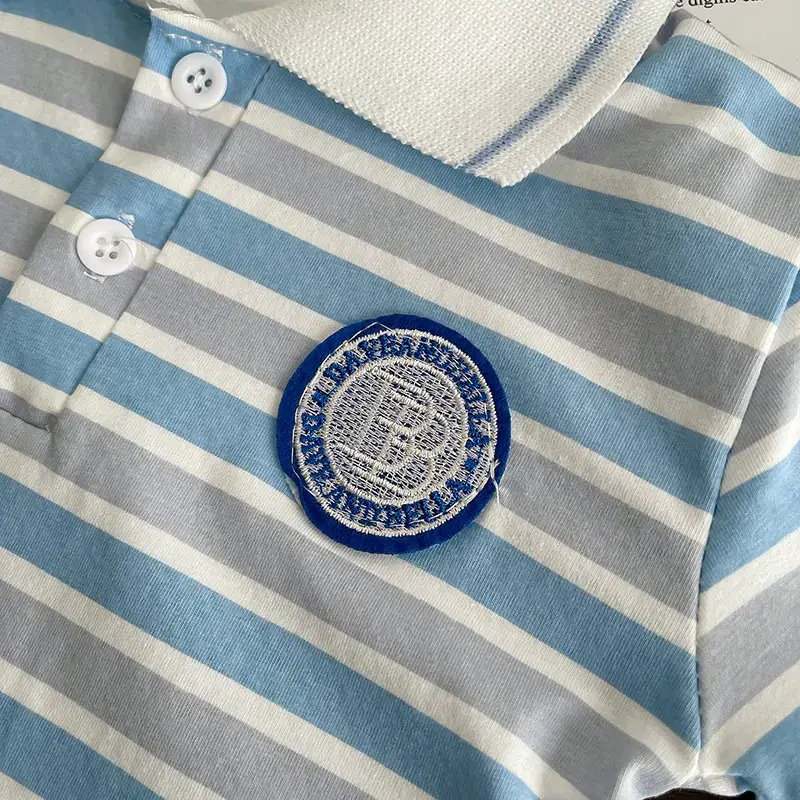Baby Striped T-Shirt 2025 Boys Summer Two-Piece Set — feature 9
