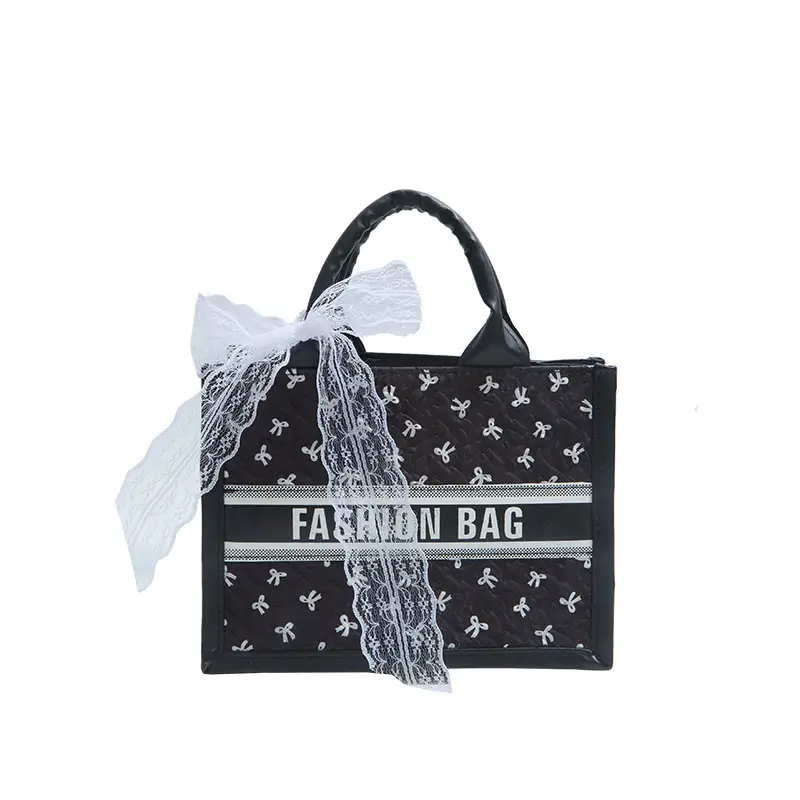 Women's Personalized Black Lace Shoulder Bag - Image 8
